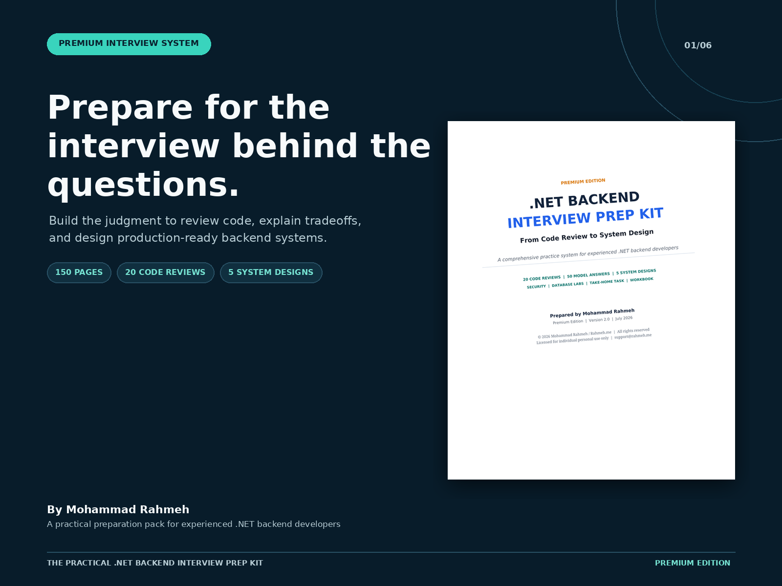 .NET Backend Interview Prep Kit cover